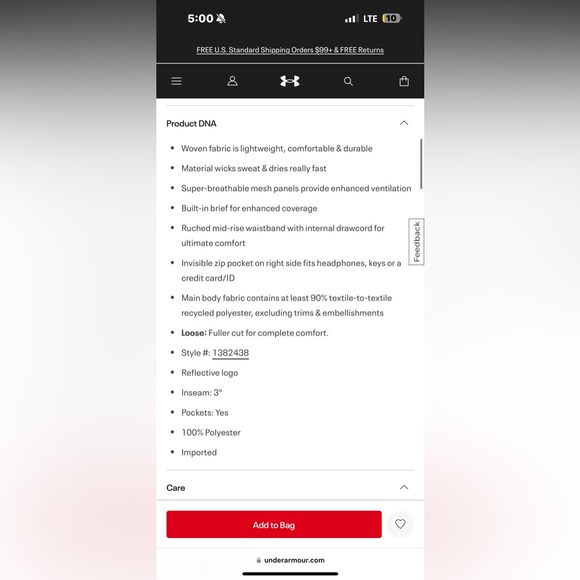 Women’s UA Fly by 2.0 shorts with underwear insert. Pockets. Reflective details - Picture 7 of 7